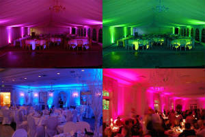 Metro Mass Entertainment wireless LED room uplighting.